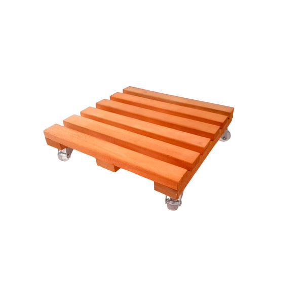 Suporte Quadrado Madeira Stain Jatobá 8x34x34cm Massol