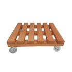 Suporte Quadrado Madeira Stain Jatobá 8x40x40cm Massol