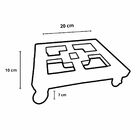 Suporte Quadrado para Plantas 20cm Cinza com Rodas