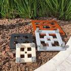 Suporte Quadrado para Plantas 30cm Bege com Rodas