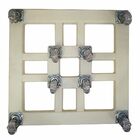 Suporte Quadrado para Plantas 45cm Bege com Rodas