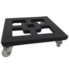 Suporte Quadrado Roda Silicone Vasos De Planta 30cm Preto