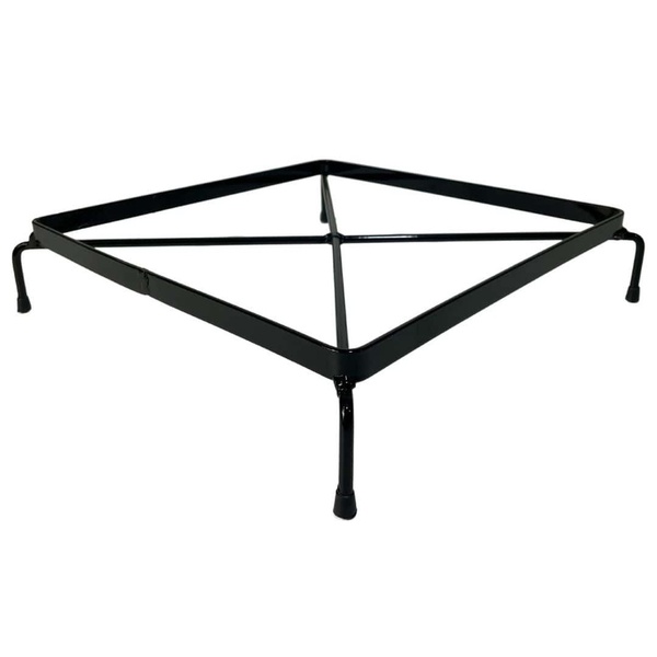 Suporte Rasteiro Quadrado Ferro Vasos De Chão 25cm Preto