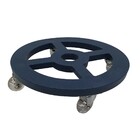 Suporte Redondo com Rodas para Vasos 25cm Azul