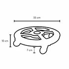 Suporte Redondo com Rodas para Vasos 35cm Cinza