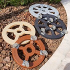 Suporte Redondo com Rodas para Vasos 40cm Bege