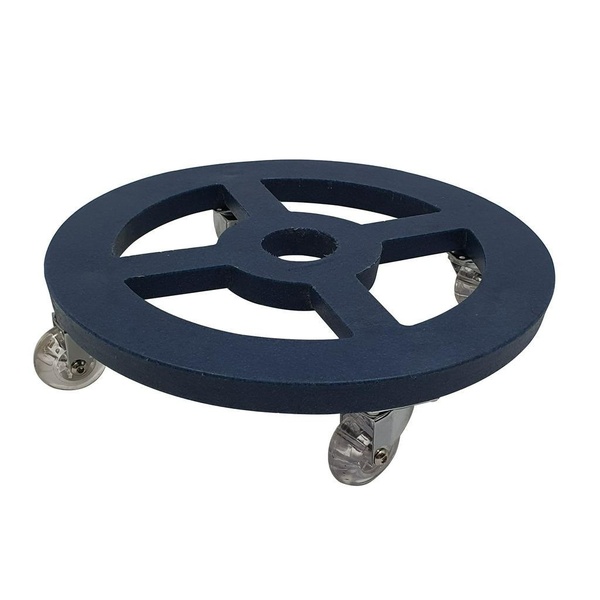 Suporte Redondo com Rodas para Vasos 45cm Azul