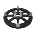 Suporte Redondo com Rodas para Vasos 45cm Preto