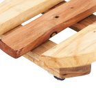 SUPORTE REDONDO COM RODIZIOS EM EUCALIPTO 22 CM PARA VASOS, PLANTAS, BOTIJÕES E UTENSILIOS