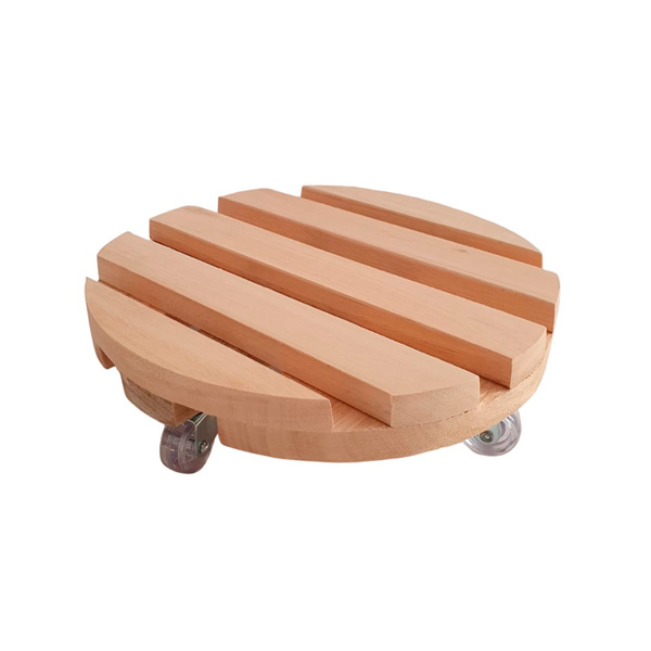 Suporte Redondo Madeira Marrom 7,5x28x28cm Massol