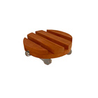 Suporte Redondo Madeira Stain Jatobá 8x22x22cm Massol