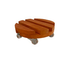 Suporte Redondo Madeira Stain Jatobá 8x22x22cm Massol