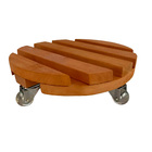 Suporte Redondo Madeira Stain Jatobá 8x28x28cm Massol