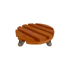 Suporte Redondo Madeira Stain Jatobá 8x28x28cm Massol