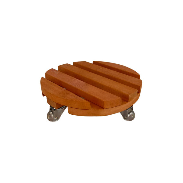 Suporte Redondo Madeira Stain Jatobá 8x28x28cm Massol