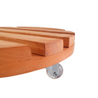 Suporte Redondo Madeira Stain Jatobá 8x34x34cm Massol