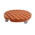 Suporte Redondo Madeira Stain Jatobá 8x40x40cm Massol