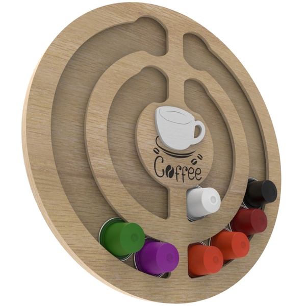 Suporte Redondo De Parede Para 24 Capsula De Café Compatível