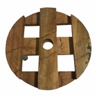 Suporte Redondo P/ Vasos Rodízio De Madeira Com Rodas 26cm