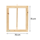 Suporte Reto de Madeira Pinus Natural 75x70cm Settis