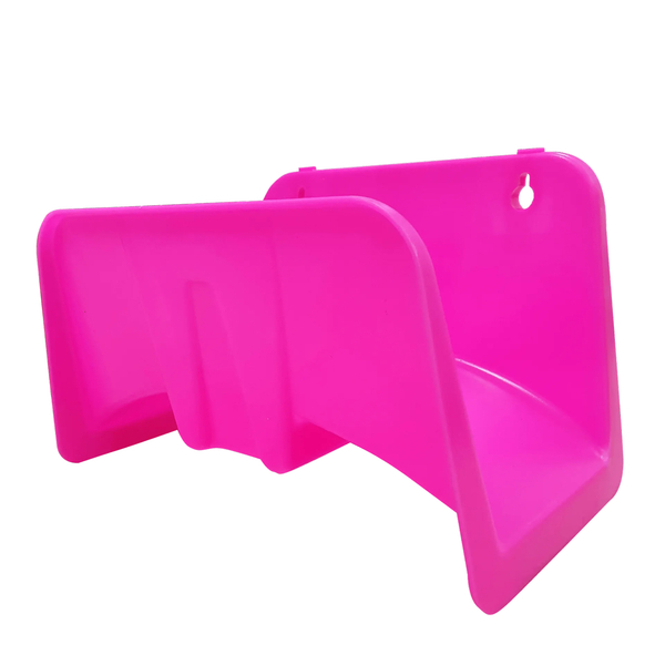 Suporte Rosa Pink Plástico Fixo Para Muro Para Jardim