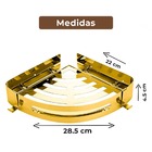 Suporte Shampoo De Canto Parede Banheiro Aço Inox Dourado