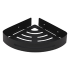 Suporte Shampoo De Canto Parede Banheiro Aço Inox Preto