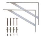 Suporte Simples Para Prateleira Mão Francesa Branco – Kit 2 U