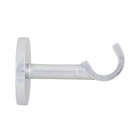 Suporte Simples de Cortina Parede e Teto Vic Cromo Brilhante 20mm Inspire