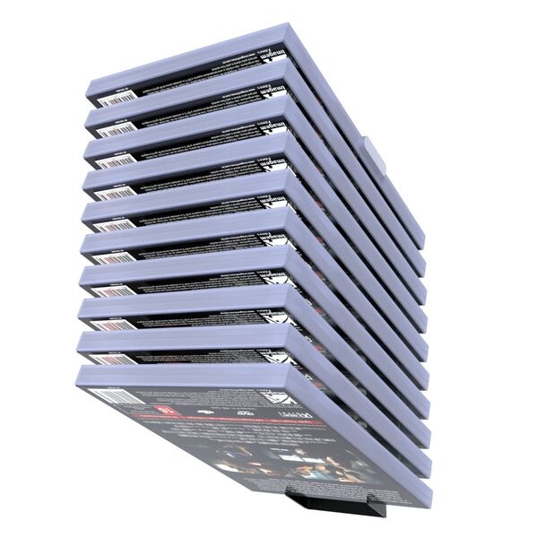Suporte Stand Organizador De Parede Para Até 10 Dvd Blueray U
