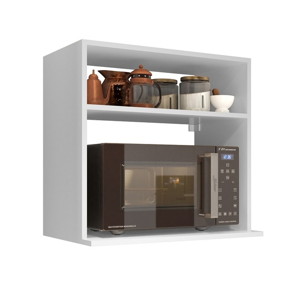 Suporte Suspenso Microondas Forno Elétrico Nicho Porta Temperos Branco ...