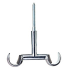 Suporte Teto Duplo Alumínio Prata 19mm DeVictor