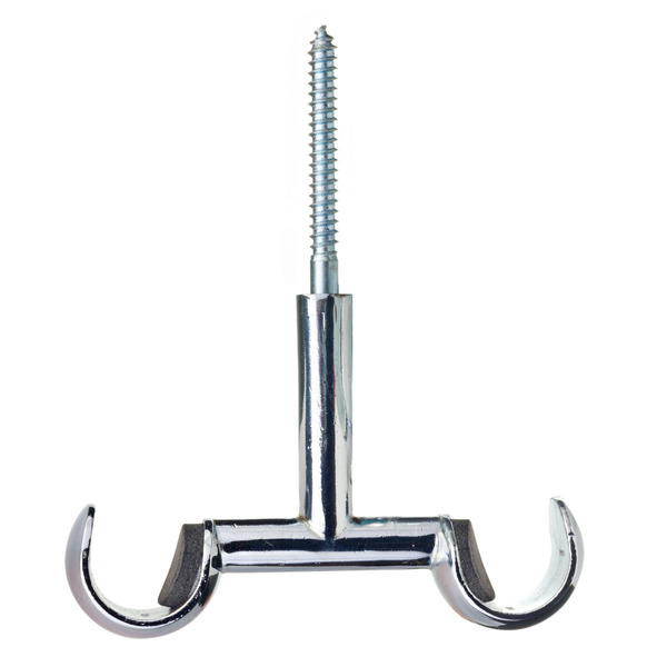 Suporte Teto Duplo Alumínio Prata 19mm DeVictor