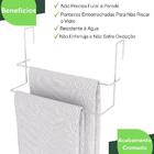 Suporte Toalha Box Porta Toalha Duplo Banheiro Cromado Arm