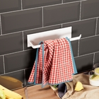 Suporte Toalha Papel Aluminio Filme Adesivo Sem Furo Branco