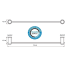 Suporte Toalheiro Banheiro Porta Toalha Reto Banho Inox Croma