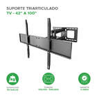 Suporte Triarticulado Reforçado P/ Tv De 42" A 100" - Preto