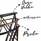 Suporte Tripé De Ferro Vasos Bacias De 20cm Ouro Velho