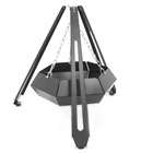 Suporte Tripé Para Lareira Pira Maxx Diamond - Aço - Preto