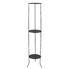 Suporte Triplo 124x25cm Preto Vasap