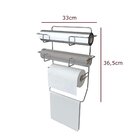 Suporte Triplo De Rolos E Pano De Prato - Stolf