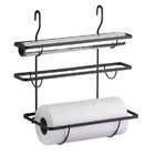 Suporte Triplo Em Aço Para Rolos Papel Toalha Cozinha Schmit