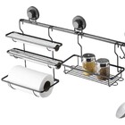 Suporte Triplo Em Aço Para Rolos Papel Toalha Cozinha Schmit