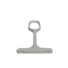 Suporte Tubo Cabideiro Central Aereo Oval Oblongo Branco C 2