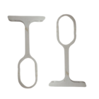 Suporte Tubo Cabideiro Central Aereo Oval Oblongo Branco C 3