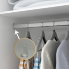 Suporte Tubo Cabideiro Oval Oblongo C 2 Pc Branco Plastico