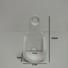 Suporte Tubo Cabideiro Oval Oblongo C 6 Pc Branco Plastico