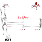 Suporte Tv 10"a 65" Braço Longo Vesa 600x400 4 Mov Cobre