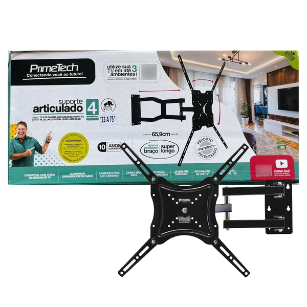 Suporte Tv Articulado 4 Movimentos 22''-75'' Braço Longo