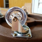 Suporte Vaso Plantas Redondo Rodas 35cm Marrom